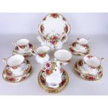 Royal Albert 'Old Country Roses' tea set for six Condition Report <a