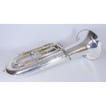 Besson & Co. 'Prototype' four-valve silver plated bass Euphonium, no. 114.