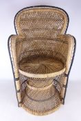 20th century child's canework chair conservatory chair,