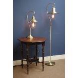 Brass finish floor lamp and matching table lamp with Eddison bulbs Condition Report