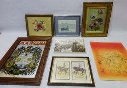 Collection of pictures including watercolour by Michael Major, Frank Sutcliffe print,