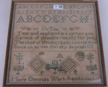 George IV sampler by Mary Dimock aged 11, 1823 H29.
