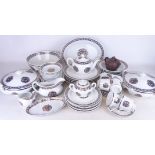 Chinese hand painted dinner and tea service for six Condition Report <a