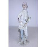 Large Lladro Macero figure, by Salvador Furió, H43.