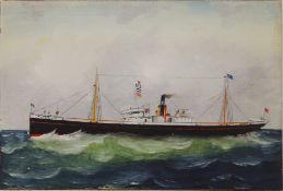 'M B Eavestone' Flying the Flags H, W, J and R - Steam Ships Portrait,