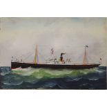 'M B Eavestone' Flying the Flags H, W, J and R - Steam Ships Portrait,