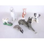 USSR model of a Terrier puppy and five other USSR animal sculptures (6) Condition Report