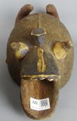Tribal Masks; West African carved wood Suaga type mask/ helmet crests,