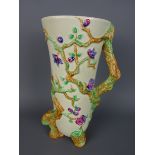 Clarice Cliff 'Indian Cherry Tree' relief moulded vase, no. 28A, H20.