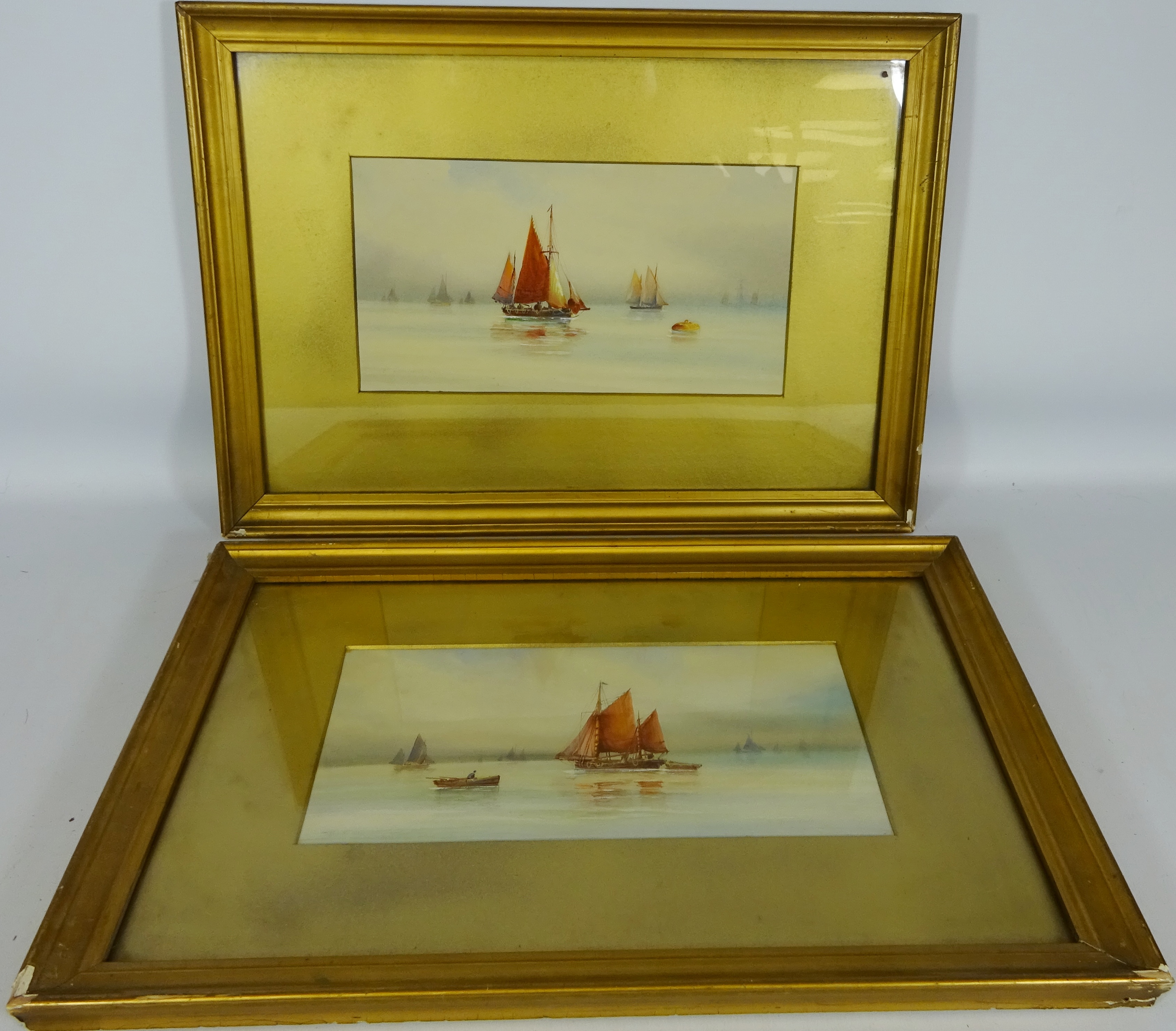 'Off Scarborough', pair 20th century watercolours signed by G M Avondale (Garman Morris British fl. - Image 3 of 3