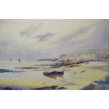 Beached Boats at Kettleness, early 20th century watercolour signed and dated 1910 by H. A.
