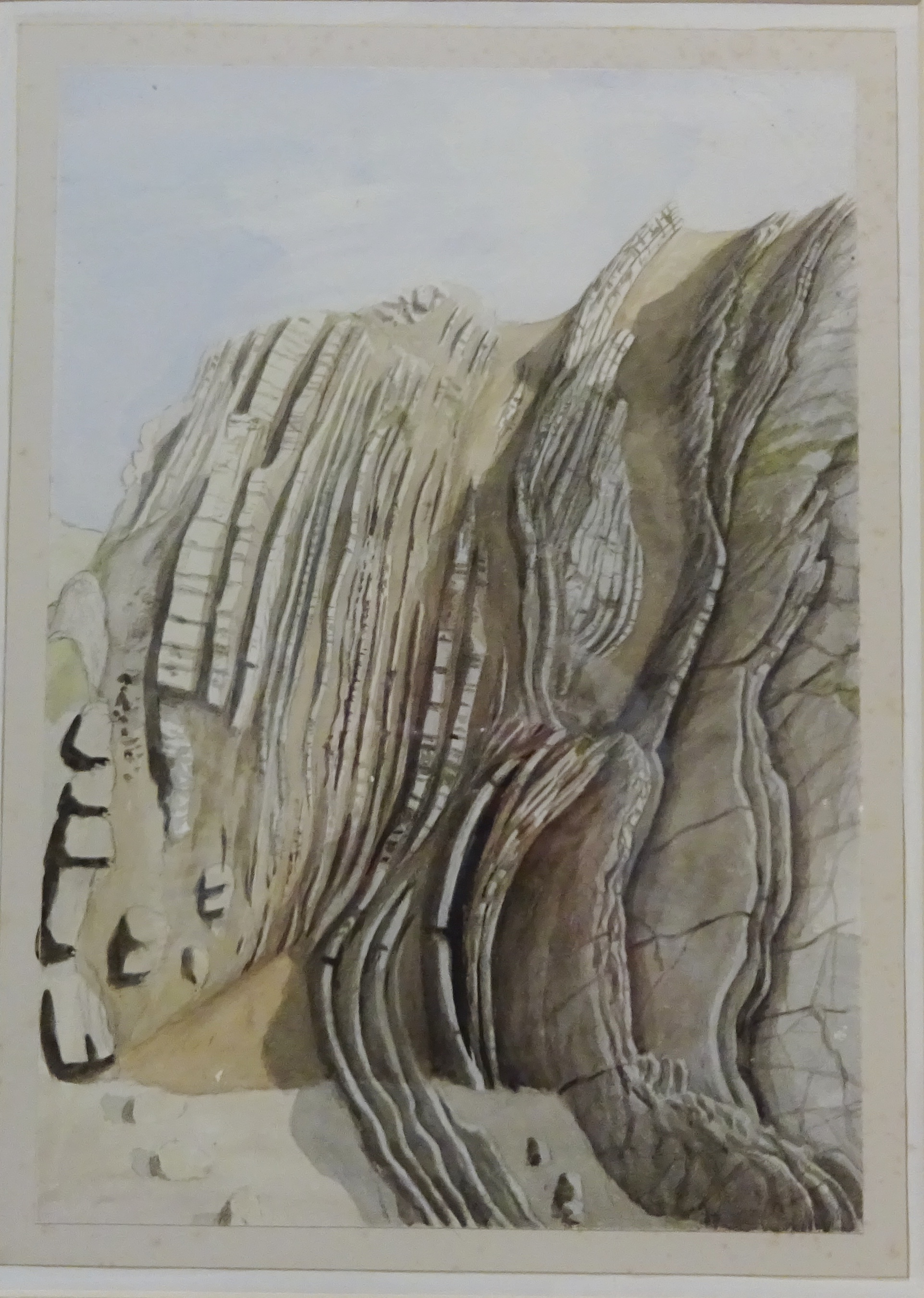 'Robin Hoods Cove in Flamborough Head', 'Near Lyme Regis' and one other Cliff Formation, - Image 4 of 4
