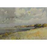 Coastal Landscape, watercolour signed by Harry Wanless (British c.