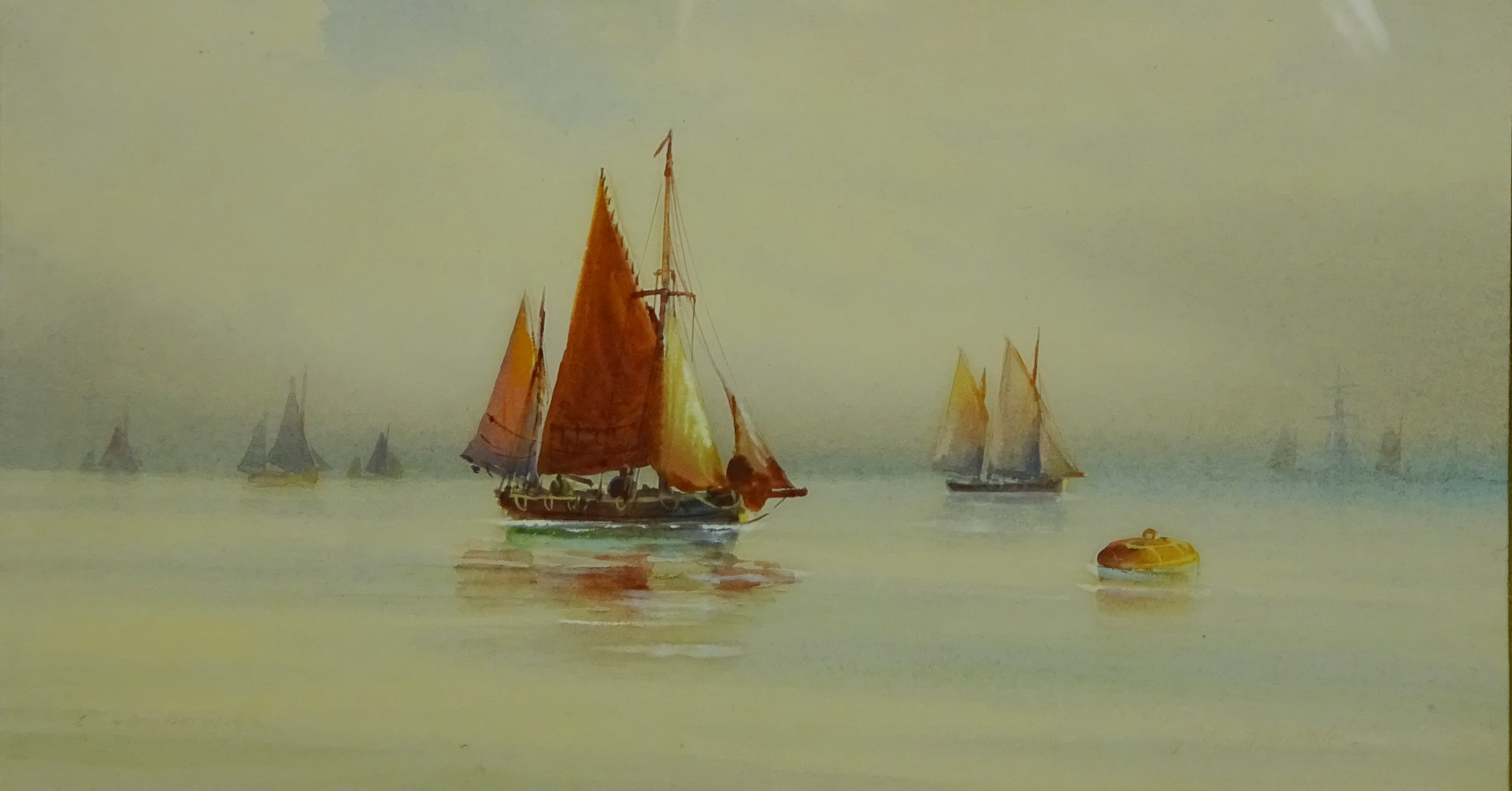 'Off Scarborough', pair 20th century watercolours signed by G M Avondale (Garman Morris British fl. - Image 2 of 3