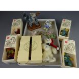 Four Hermann miniature teddies in original boxes,