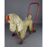 Push-a-long plush Poodle on wheels, H45cm Condition Report <a href='//www.