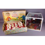 Dolls tea service for six decorated with Nursery Rhymes, in original box,