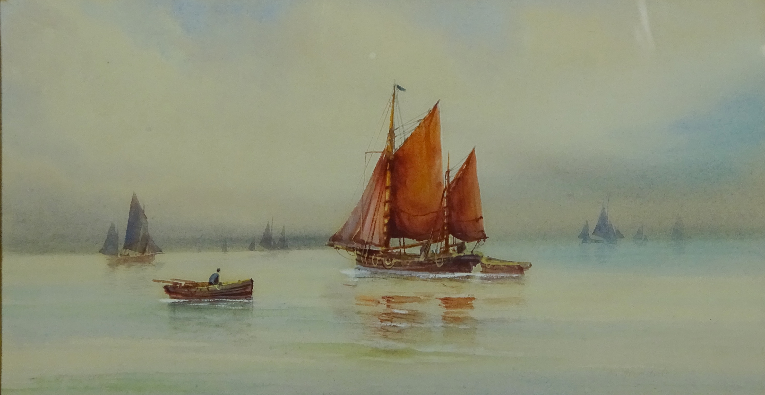 'Off Scarborough', pair 20th century watercolours signed by G M Avondale (Garman Morris British fl.