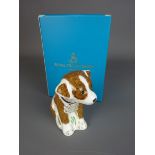 Royal Crown Derby limited edition 'Colin The Puppy' paperweight with gold stopper,