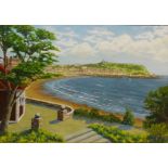 South Bay Scarborough, 20th century oil on board signed by J. E.