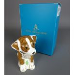Royal Crown Derby limited edition 'Colin The Puppy' paperweight with gold stopper,