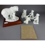 Kaiser porcelain model 'Group of Bears' with certificate,