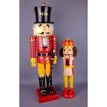 Two wooden toy nutcracker Soldier, H60 (2) Condition Report <a href='//www.