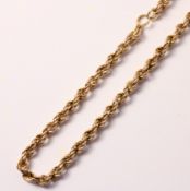 Gold chain necklace stamped 9ct approx 9.3gm Condition Report <a href='//www.