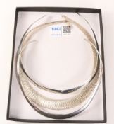 Three silver choker necklaces hallmarked and stamped 925 approx 3.