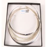 Three silver choker necklaces hallmarked and stamped 925 approx 3.