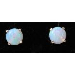 Pair of opal silver stud ear-rings stamped 925 Condition Report <a href='//www.