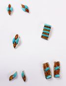 Amber and turquoise set silver jewellery stamped 925 Condition Report <a