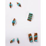 Amber and turquoise set silver jewellery stamped 925 Condition Report <a