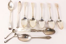 Various Georgian and later silver flatware hallmarked approx 5.
