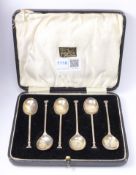 Set of six silver teaspoons by William Suckling Ltd Birmingham 1927 2.