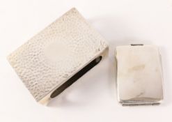 Silver match box cover and a match case hallmarked approx 3.