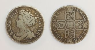 Queen Anne Shilling, 1711, 4th bust,