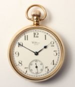 9ct gold pocket watch by Waltham Birmingham 1929 no 26670369,