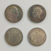 Two George IIII Half Crowns, 1825 & 1836 (2) Condition Report <a href='//www.