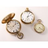 Three crown wound gold-plated pocket watches Condition Report <a href='//www.