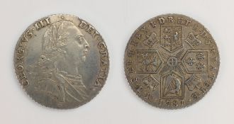 George III Shilling, 1787, with Semee, Condition Report <a href='//www.
