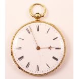French 18k gold pocket watch slim Lepine calibre stamped Lepine Condition Report