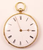 French 18k gold pocket watch slim Lepine calibre stamped Lepine Condition Report