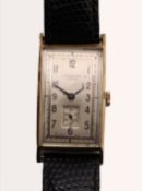Gentleman's J W Benson London gold tank wristwatch no 88172,