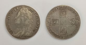 George II Half Crown, 1746, Lima below bust Condition Report <a href='//www.