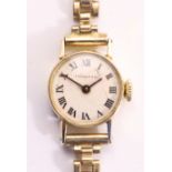 Ladies Tiffany & Co wristwatch stamped 14K gold on Monvil bracelet Condition Report