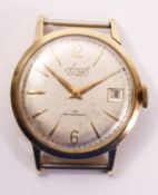 Gentleman's Accurist 21 jewel 9ct gold wristwatch hallmarked diameter 35mm Condition
