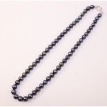 Small black pearl necklace,