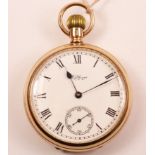 9ct gold pocket watch by Waltham Chester 1921 approx 86.2gm gross
