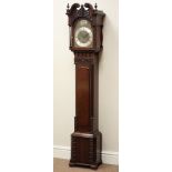 Georgian Chippendale style grandfather clock of small proportions, mahogany case,